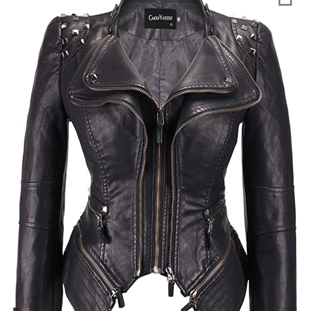 PU leather jacket